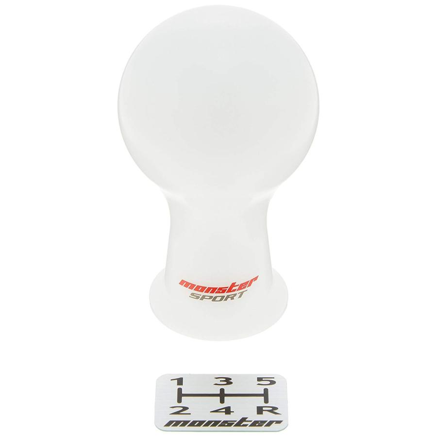 MONSTER SPORT シフトノブ Aタイプ(球型) 白 M12xP1.25 トヨタ/スバル/スズキ等 831136-0000M M12×P1.2_1