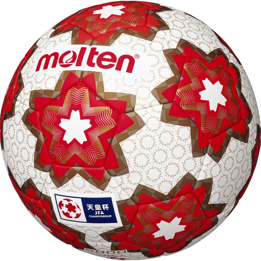 モルテン(molten) サッカーボール 天皇杯 試合球 5号 一般・大学・高校・中学生用 検定球 F5E5000-H ホワイト×ピンクの画像