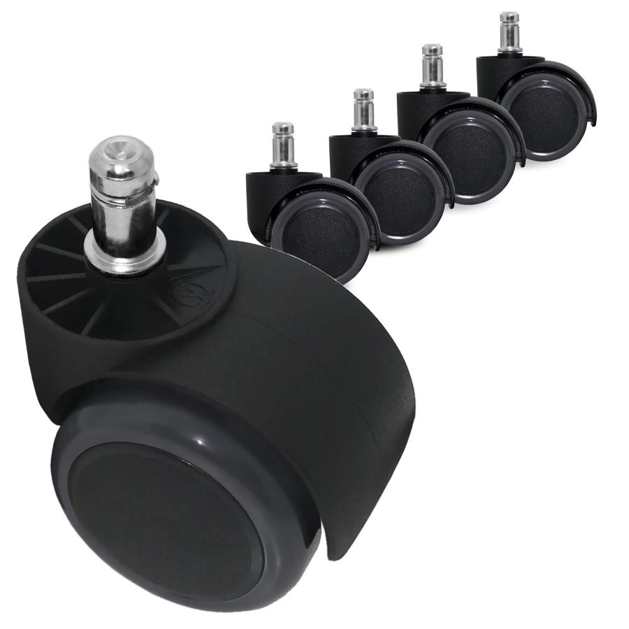 Guildrey 【5個セット】 OAオフィスチェア用ホイール 適応穴直径11mm