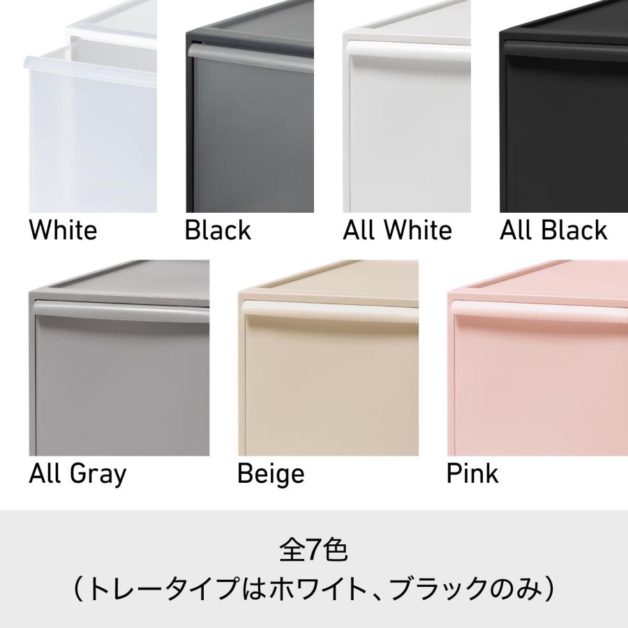 ライクイット (like-it) 収納ボックス 約幅32×奥52×高62.6cm 日本製 クローゼットシステム 引出し (L) 2個組 オールホワイト_7