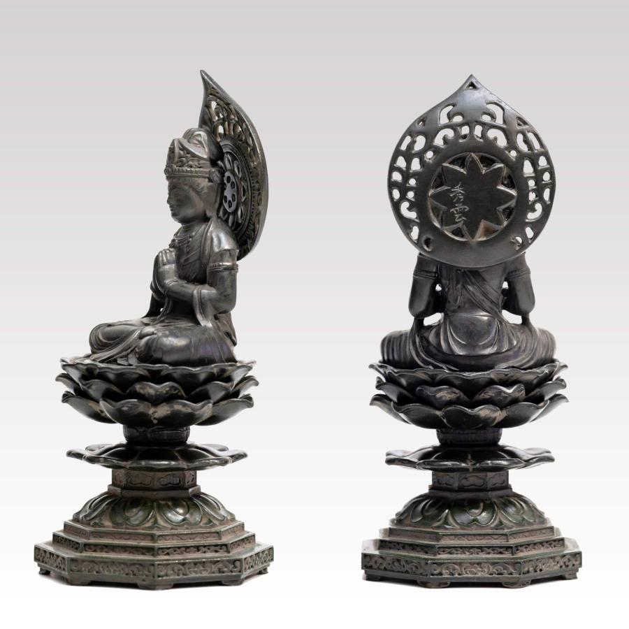 仏像 勢至菩薩 15cm （古美青銅） 仏師：牧田秀雲 原型＿（午年生まれ）十二支守り本尊 干支 高岡銅器KS(せいしぼさつ)_3