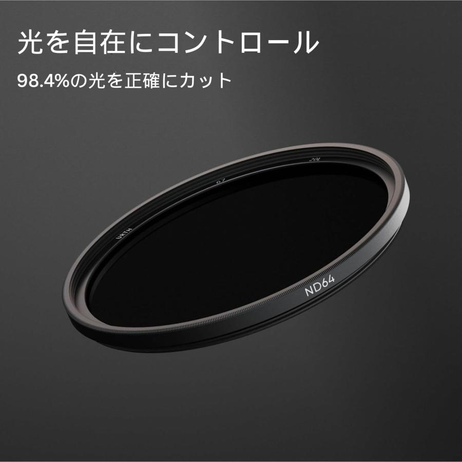 Urth 82mm ND64 レンズフィルター(プラス+) 6ストップ 固定 NDレンズフィルター (高透過率 / 20層 ナノコーティング) 光学ガ_1