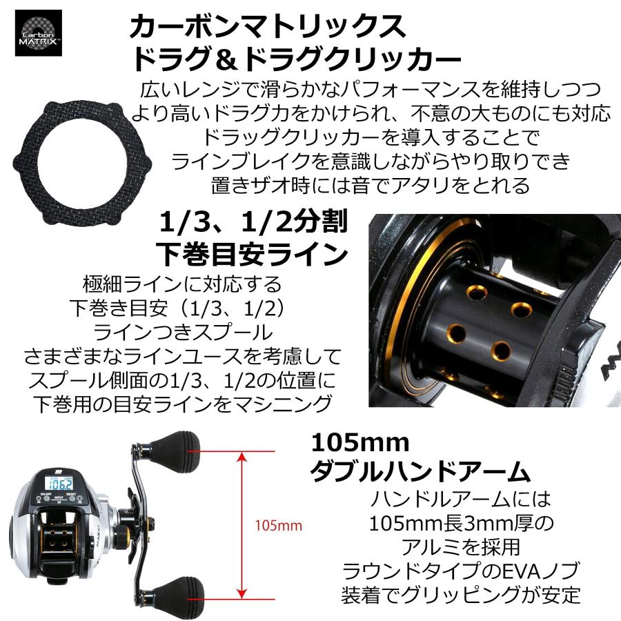 AbuGarcia (アブガルシア) MAX DLC H 大画面 デジタルラインカウンター