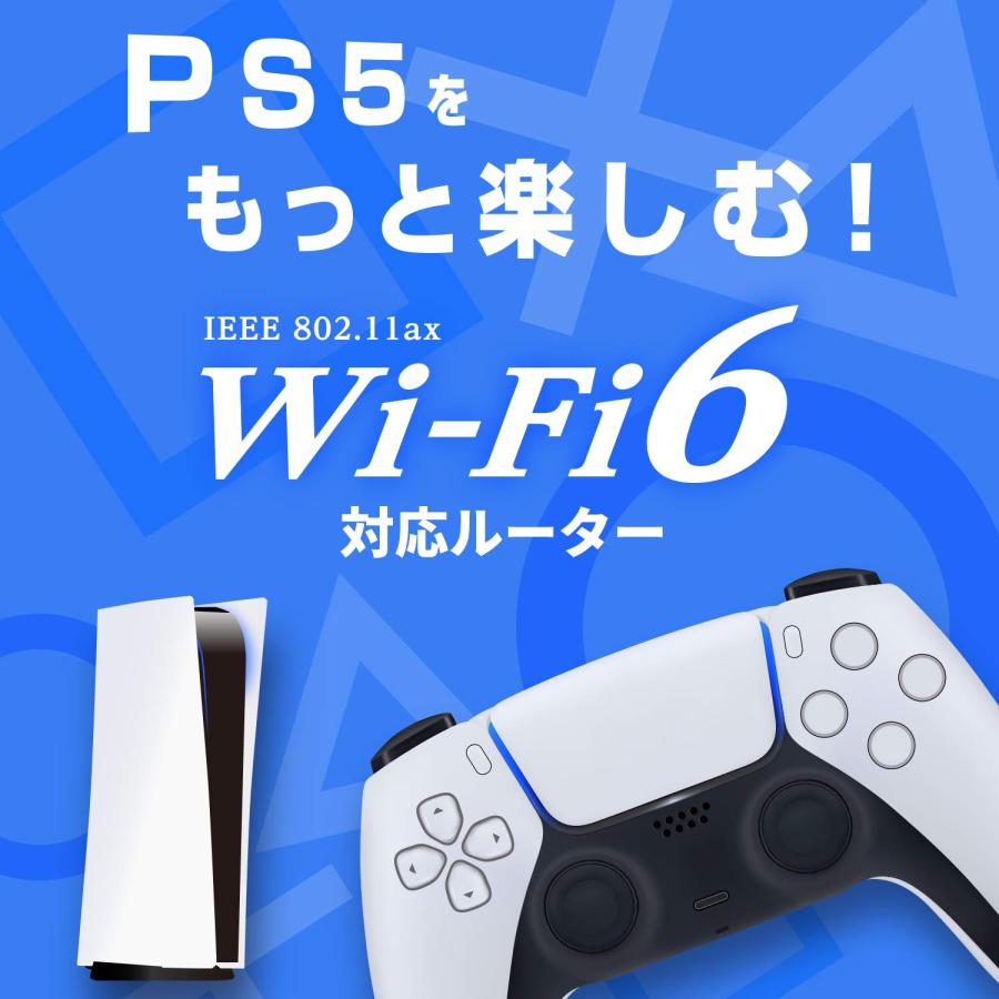アイ・オー・データ WiFi 無線LAN ルーター 11ax 最新規格 Wi-Fi6 AX1800 1201+574Mbps IPv6 3階建/4LDの画像