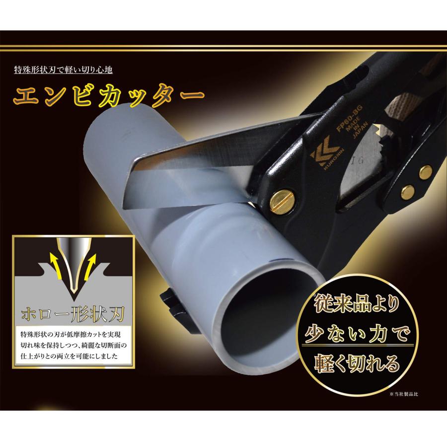 フジ矢(Fujiya) 塩ビ管カッター 黒金 FP60-BGの画像