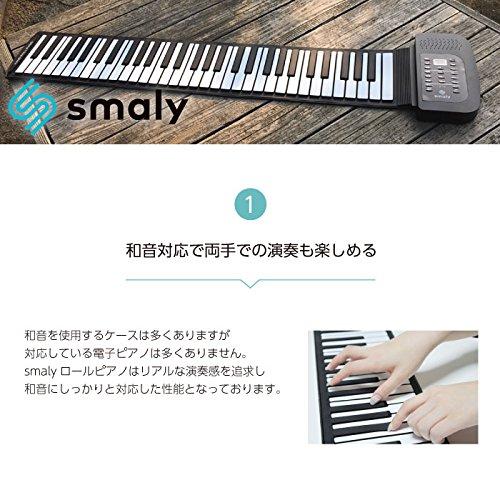 スマリー(SMALY) 電子ピアノ ロールアップピアノ 61鍵盤 折畳 和音 スマリー(SMALY) 電子ピアノ ロールアップピアノ 61鍵盤 折畳 和音