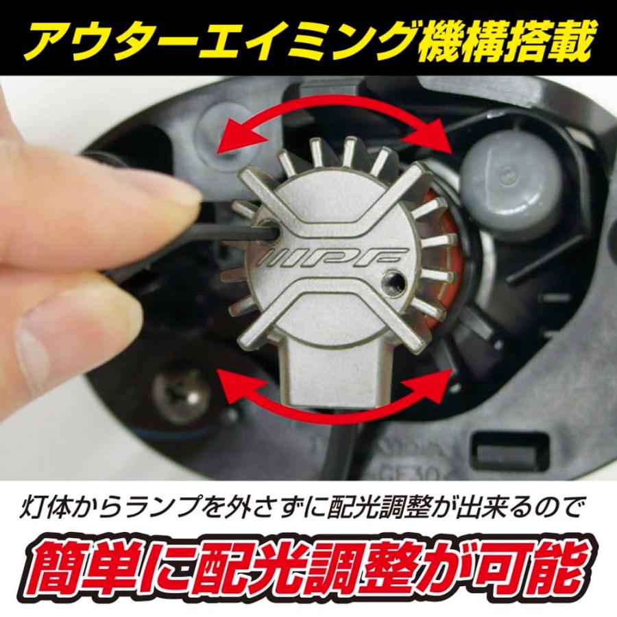 IPF フォグランプ LED 車用 H8 H11 H16 2500lm 2色切替 ホワイト(6500K