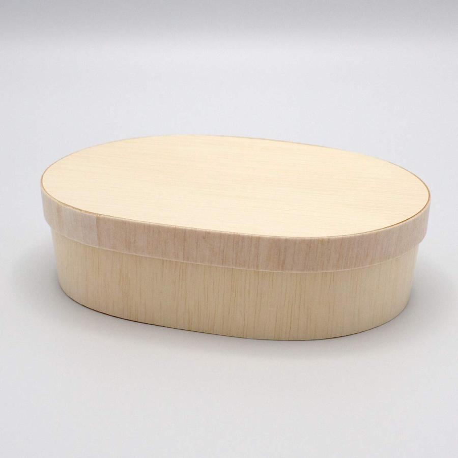 KAYU PACKAGE 楕円 DAEN 木 蓋 Mサイズ 127x176x15mm 1パック 25個