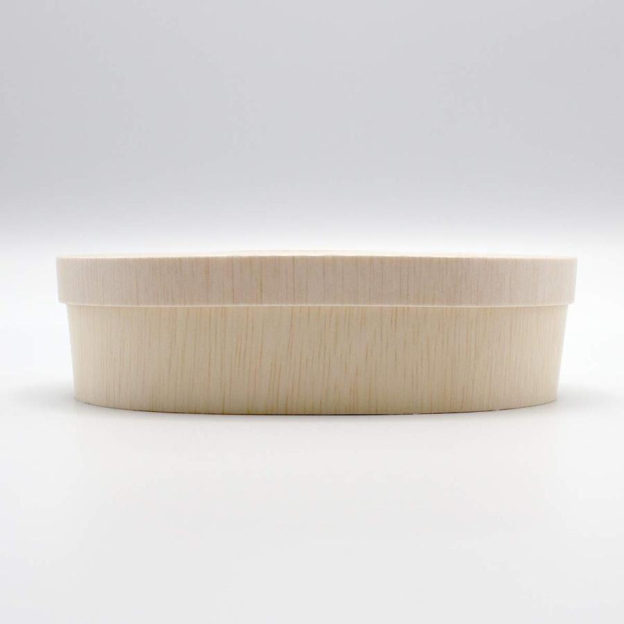 KAYU PACKAGE 楕円 DAEN 木 蓋 Mサイズ 127x176x15mm 1パック 25個