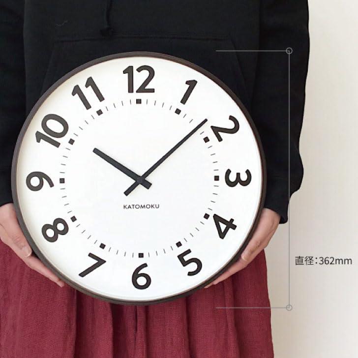 KATOMOKU plywood clock 17 km-106BRRC ブラウン 掛け時計 スイープムーブメント 直径36.2cm (電波時計)_2