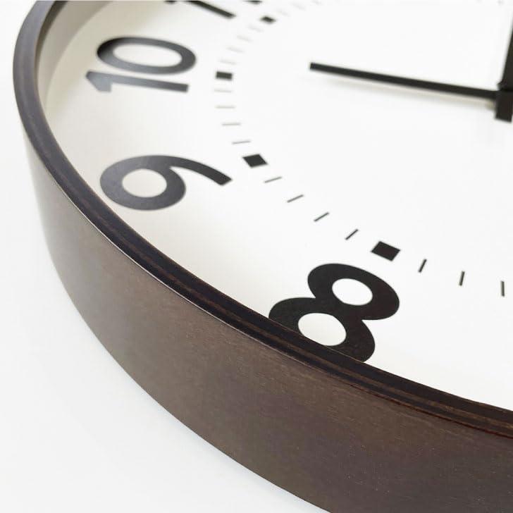 KATOMOKU plywood clock 17 km-106BRRC ブラウン 掛け時計 スイープムーブメント 直径36.2cm (電波時計)_4