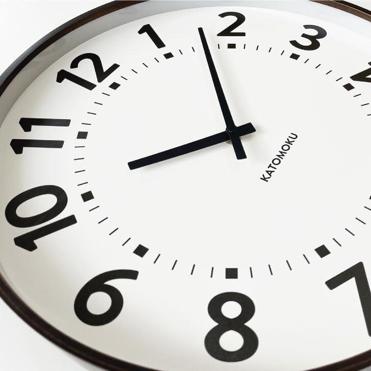 KATOMOKU plywood clock 17 km-106BRRC ブラウン 掛け時計 スイープムーブメント 直径36.2cm (電波時計)_5