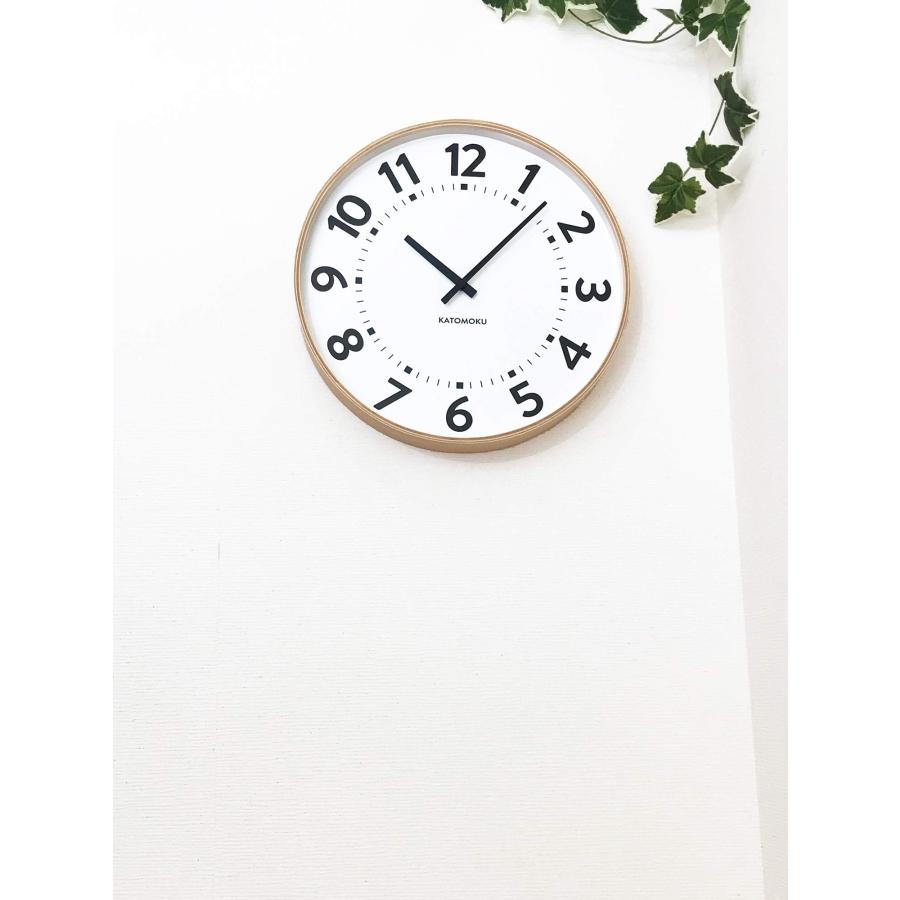 KATOMOKU plywood clock 17 掛け時計 スイープムーブメント km-106NARC φ362mm (電波時計)_2