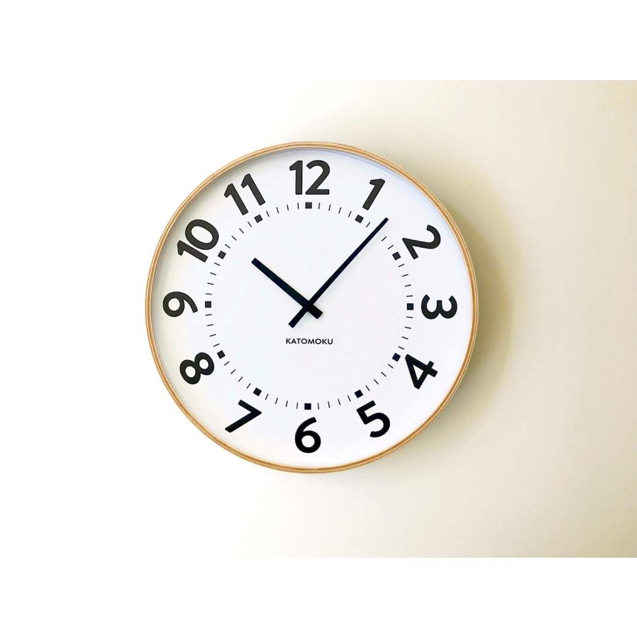 KATOMOKU plywood clock 17 掛け時計 スイープムーブメント km-106NARC φ362mm (電波時計)_3