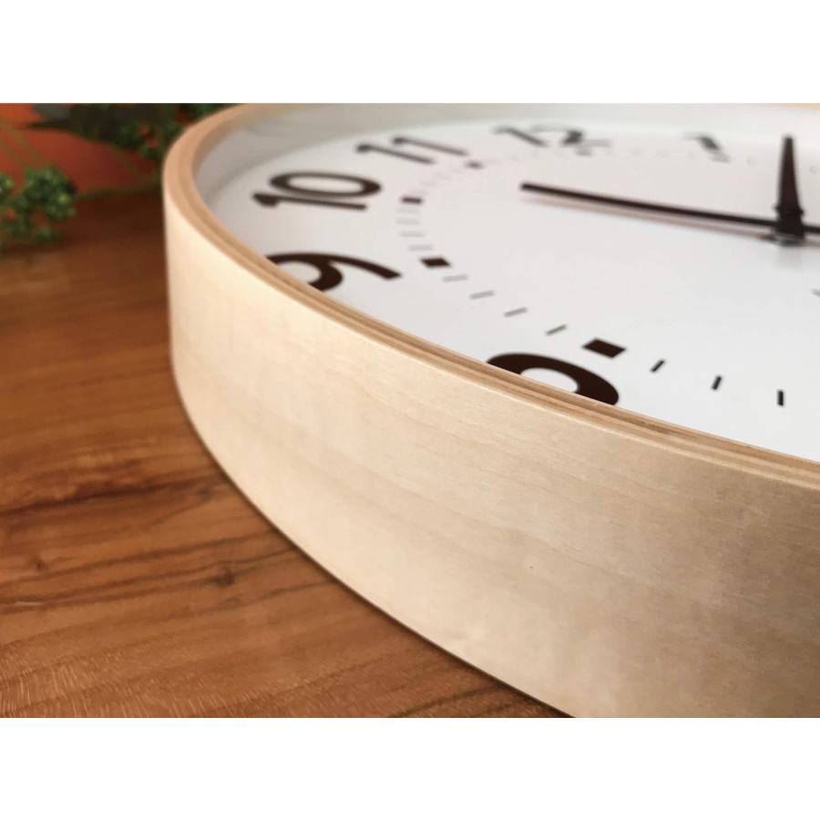 KATOMOKU plywood clock 17 掛け時計 スイープムーブメント km-106NARC φ362mm (電波時計)_4
