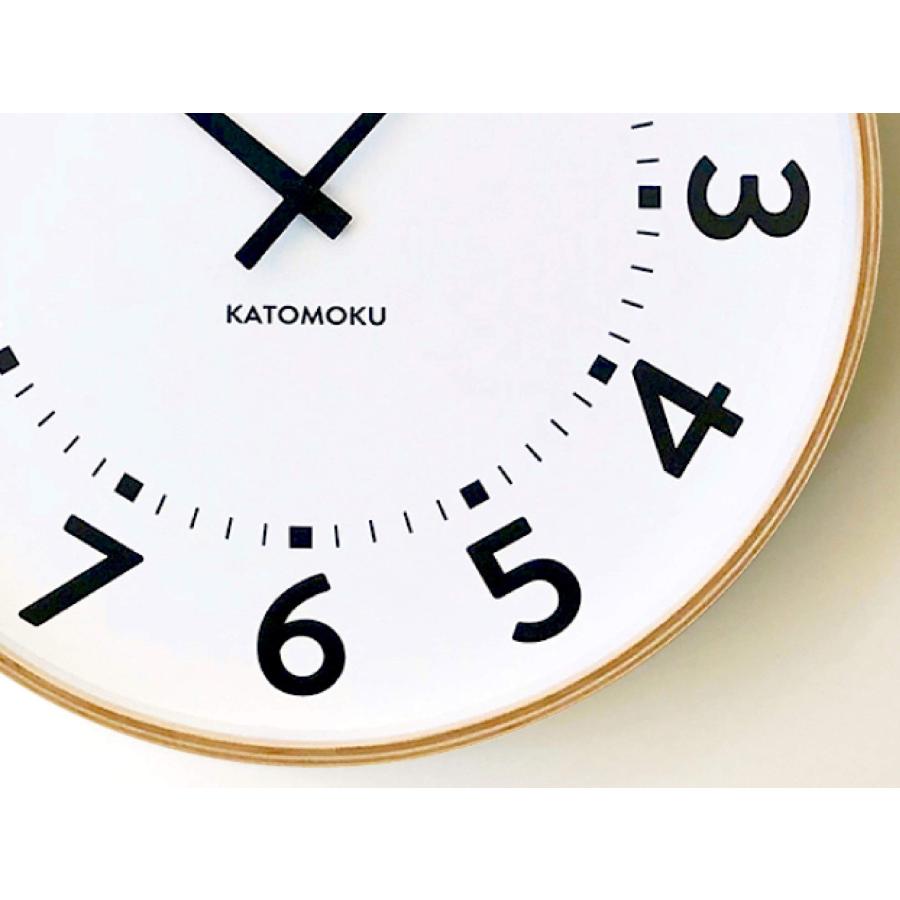 KATOMOKU plywood clock 17 掛け時計 スイープムーブメント km-106NARC φ362mm (電波時計)_5