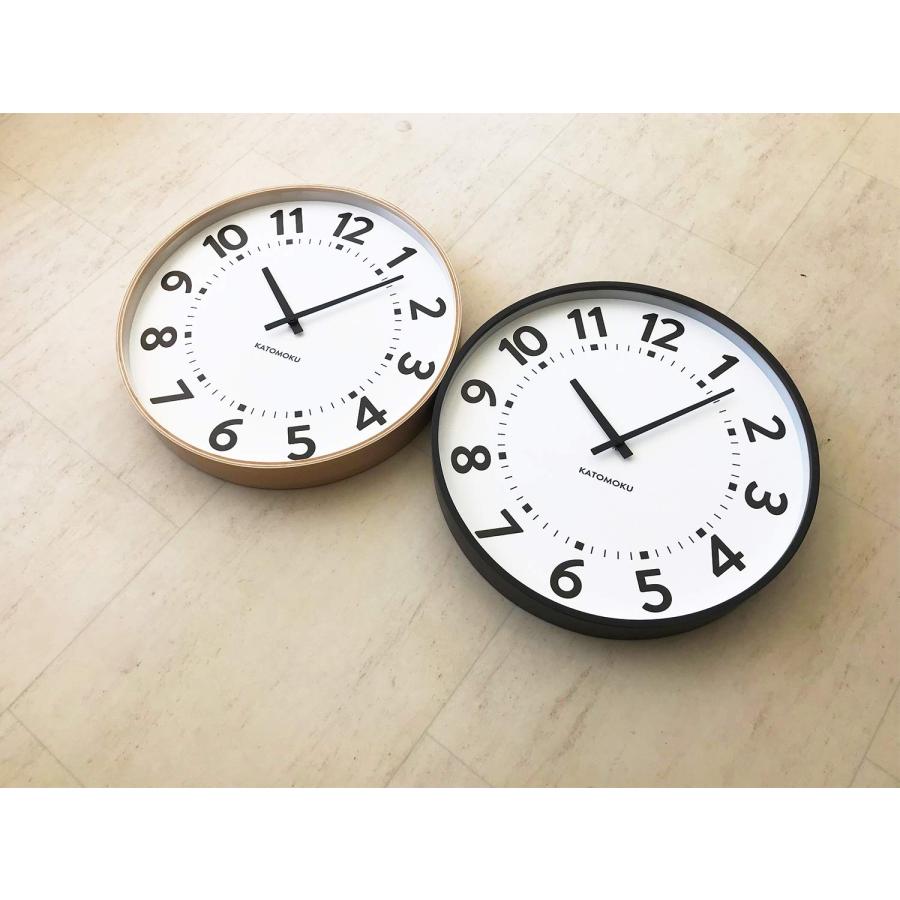 KATOMOKU plywood clock 17 掛け時計 スイープムーブメント km-106NARC φ362mm (電波時計)_7