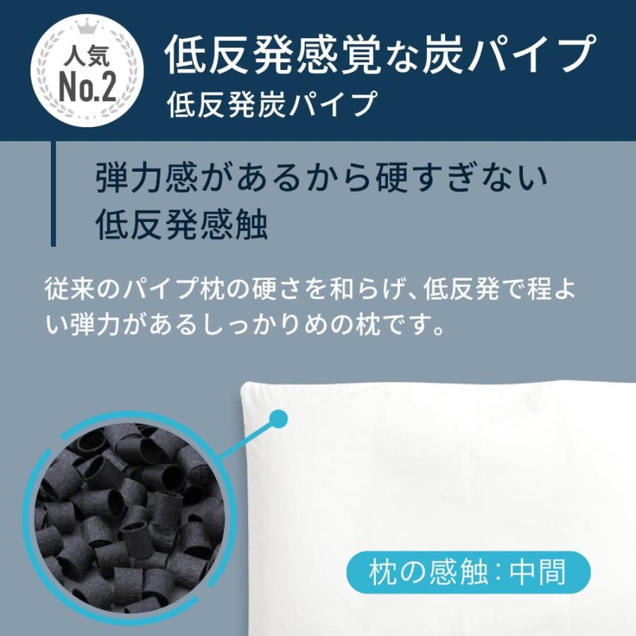 LOFTY ロフテー 枕 5セルピロー 低反発炭パイプ 3号 男性 標準 63cm