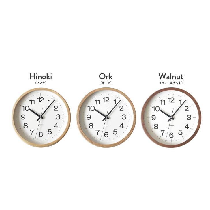 KATOMOKU muku clock 16 オーク km-113OARC 掛け時計 連続秒針 直径30.6cm (電波時計)_1