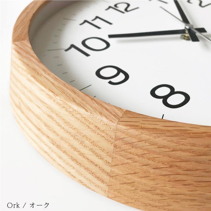 KATOMOKU muku clock 16 オーク km-113OARC 掛け時計 連続秒針 直径30.6cm (電波時計)_4
