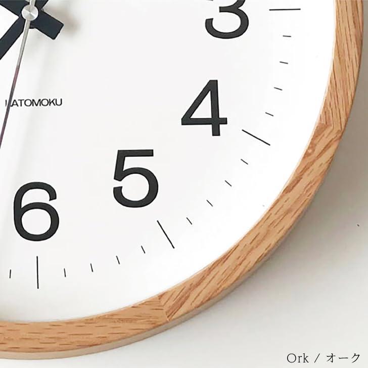 KATOMOKU muku clock 16 オーク km-113OARC 掛け時計 連続秒針 直径30.6cm (電波時計)_5