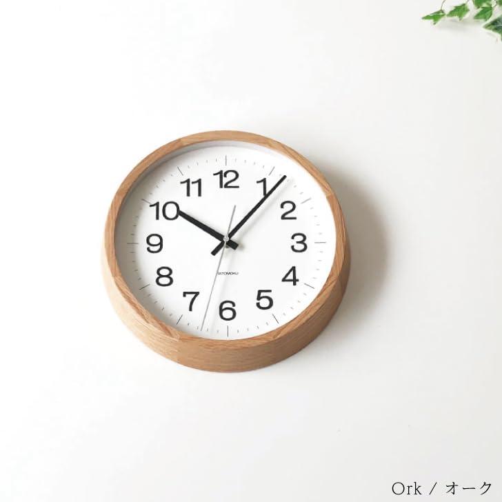 KATOMOKU muku clock 16 オーク km-113OARC 掛け時計 連続秒針 直径30.6cm (電波時計)_6
