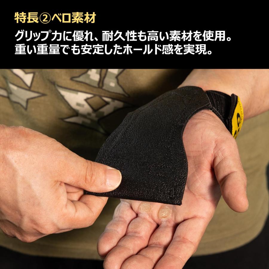 ゴールドジム(GOLD'S GYM)パワーグリップ クラシック3770 Sサイズ【元祖オリジナルパワーグリップ】 握力の補助 鍛えたい部位の集中トレー_3