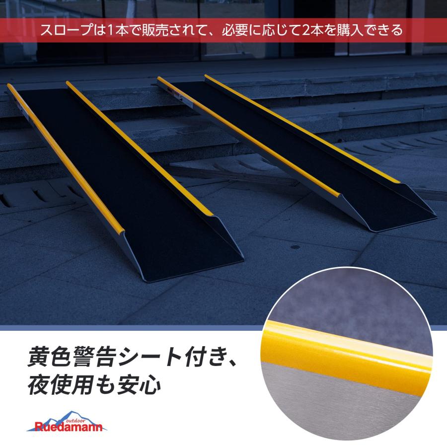 Ruedamann バイク スロープ 長さ120cm ラダー 耐荷重300kg 軽量アルミ