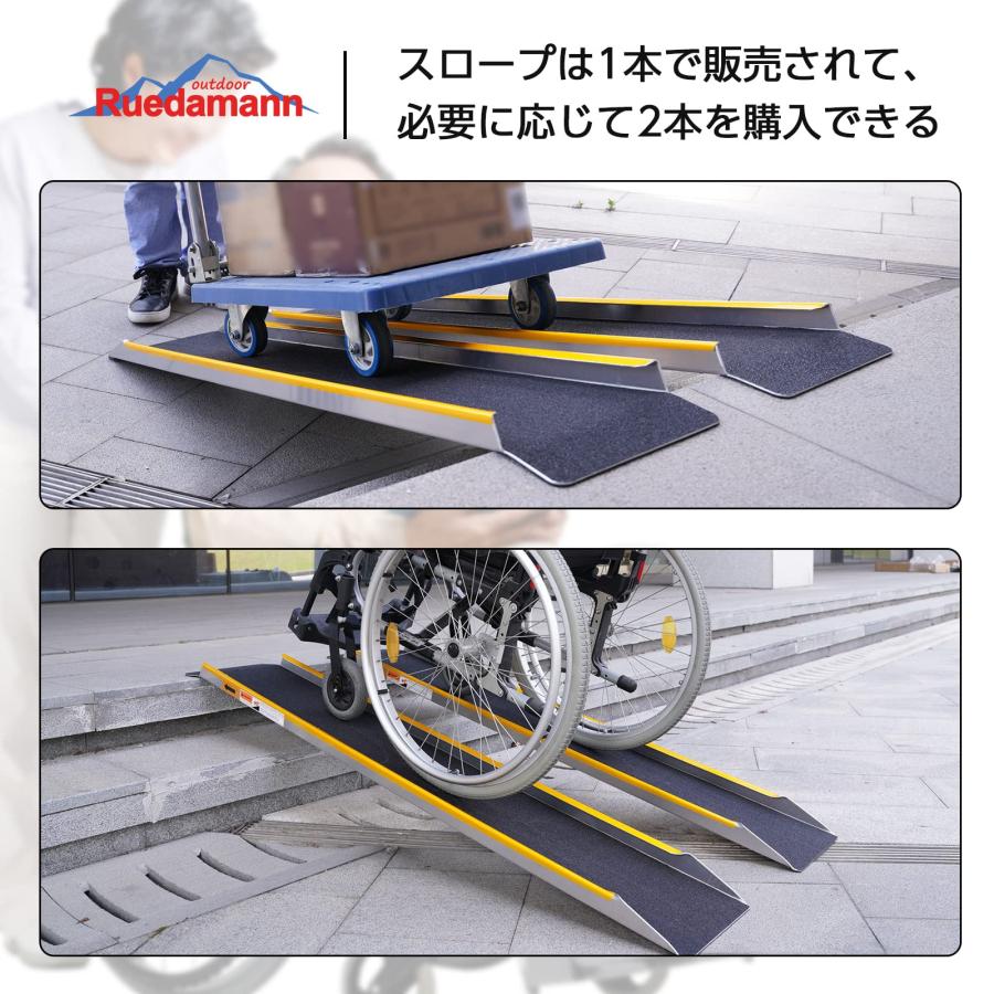 Ruedamann バイク スロープ 長さ120cm ラダー 耐荷重300kg 軽量アルミ