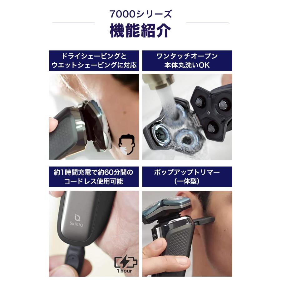 洗浄器付き】フィリップス 7000 シリーズ 電気シェーバー・45枚