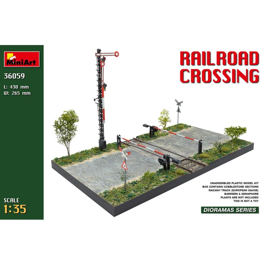 ミニアート 1/35 鉄道踏切情景 プラモデル MA36059の画像