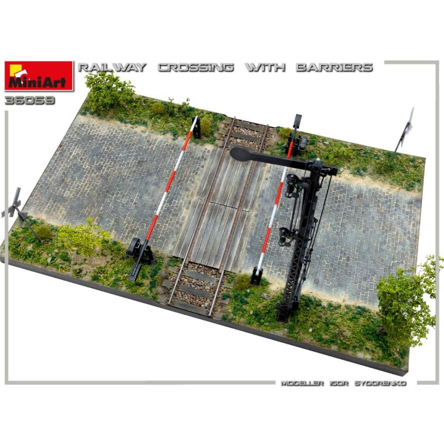 ミニアート 1/35 鉄道踏切情景 プラモデル MA36059の画像