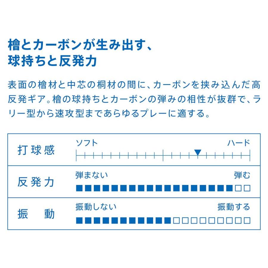 ヴィクタス(VICTAS) 卓球 ラケット HINO-CARBON POWER ヒノカーボン パワー 攻撃用シェークハンド ストレート 310075_2