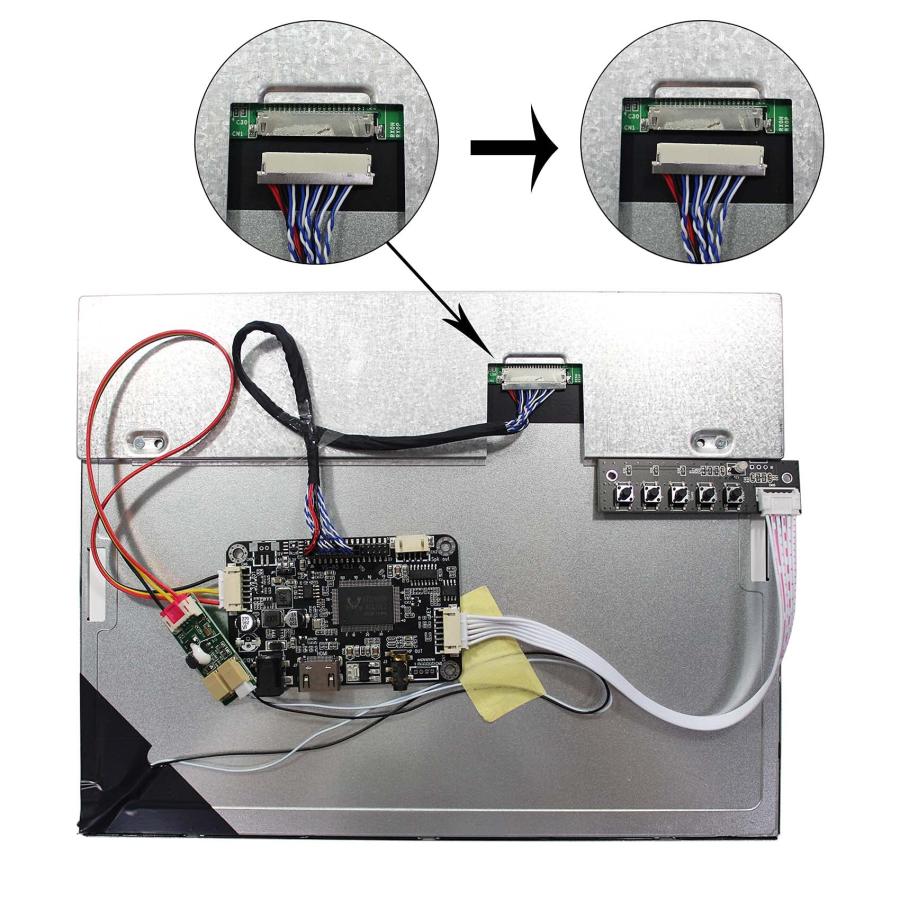 VSDISPLAY 12.1インチ 液晶パネル 1024x768 LVDS 20pin HD LCDコントローラー