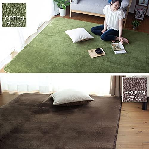 布団と寝具専門店カラーズ 低反発ラグマット グリーン 135×185cm 約1.5畳 A710-TH135MAT-GRの画像