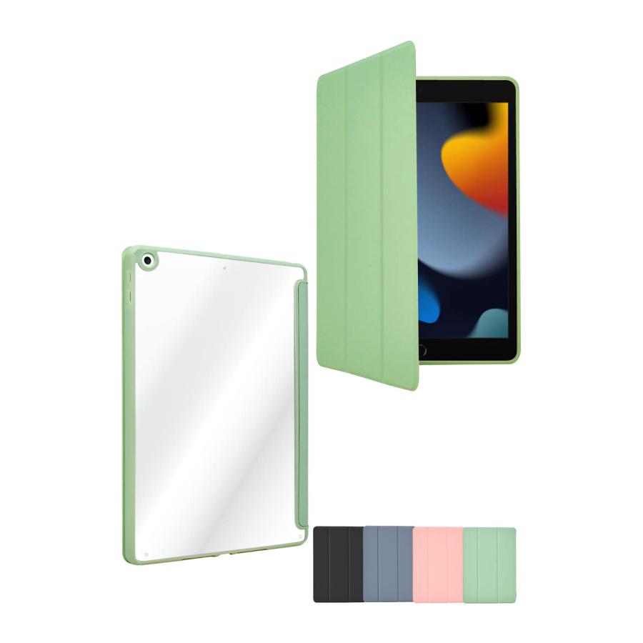 シズカウィル iPad 9 8 7 世代 10.2インチ 手帳型 ケース カバー グリーン（Yahoo!・NIRVANA shop）