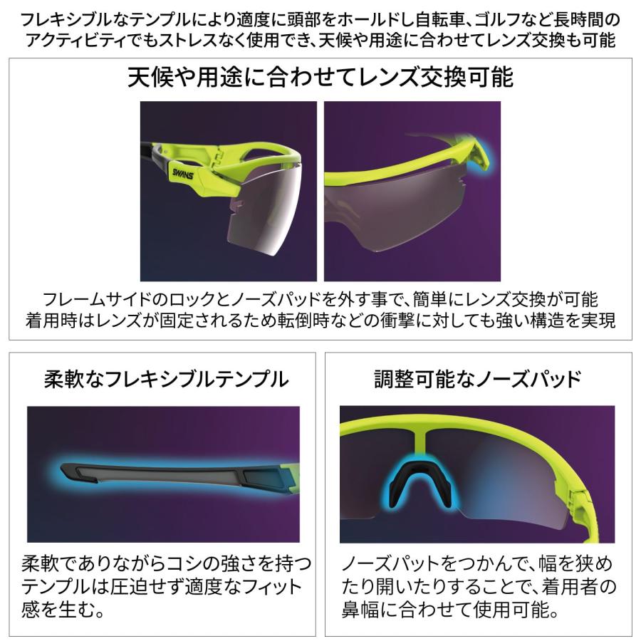[スワンズ] スポーツサングラス STRIX D.A. ストリックスディーエー STX DA-0066 MGMR 日本製 調光レンズ マットガンメタリ_3