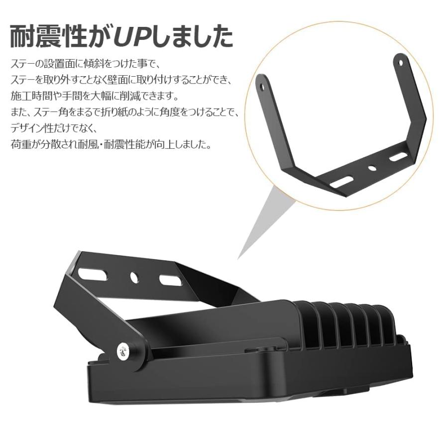 グッド・グッズ 60W LED 投光器 昼白色 100V対応 IP66 防水 ledライト ワークライト 高輝度 省エネ 120°広角照明 フラッドラ_7