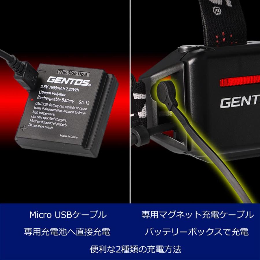 GENTOS(ジェントス) LED ヘッドライト USB充電式(専用充電池/単4電池) 強力 450ルーメン 防水 Gシリーズ GH-109RG 作業_6