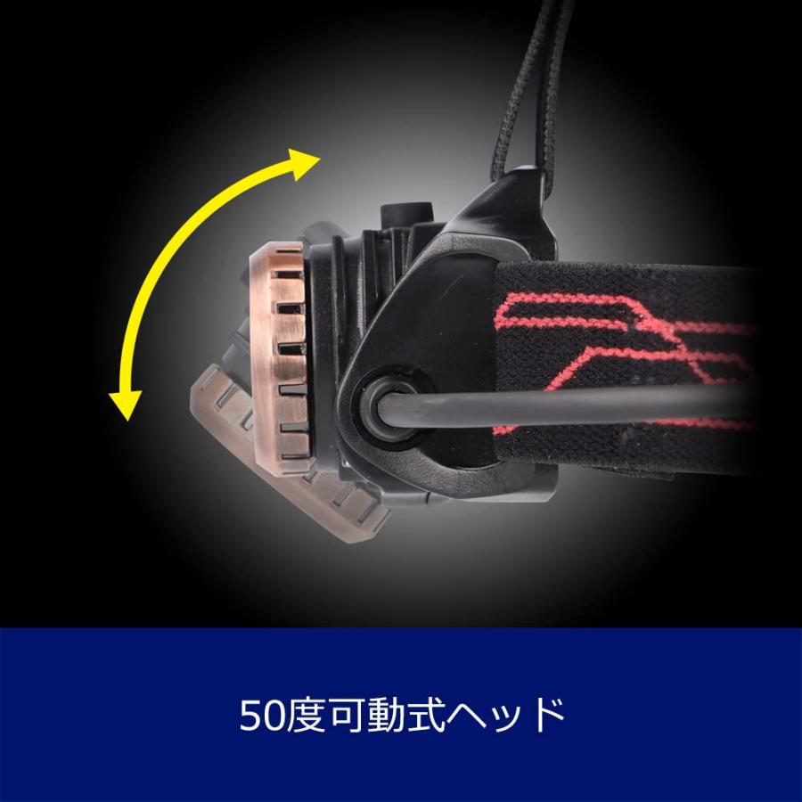 GENTOS(ジェントス) LED ヘッドライト USB充電式(専用充電池/単4電池) 強力 450ルーメン 防水 Gシリーズ GH-109RG 作業_8