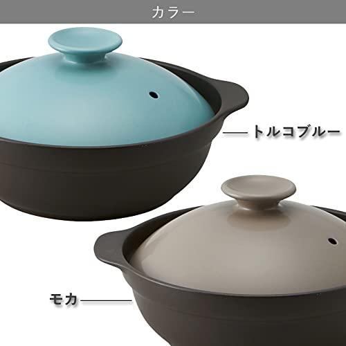 TAMAKI サーマテック 超軽量直火土鍋 9号 32x27x高さ15.5cm 2,250ml トルコブルー T-942390の画像