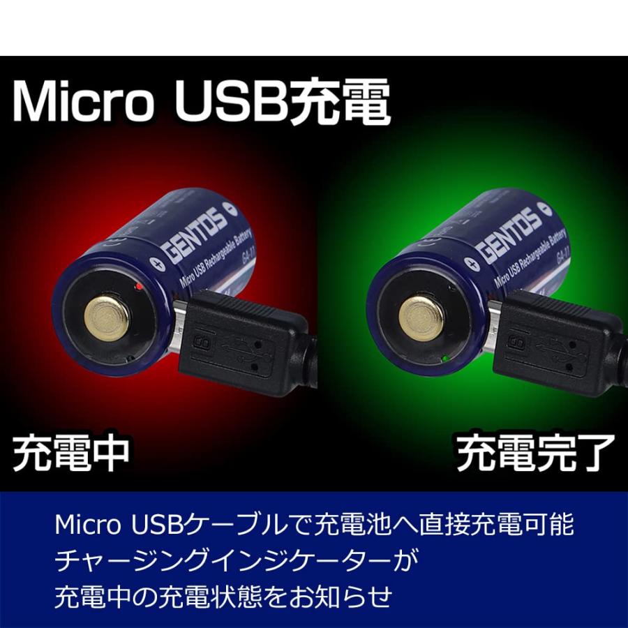 GENTOS(ジェントス) 懐中電灯 LEDライト 充電式(専用充電池/リチウム電池) 強力 550ルーメン Gシリーズ GF-117RG ハンディラ_5