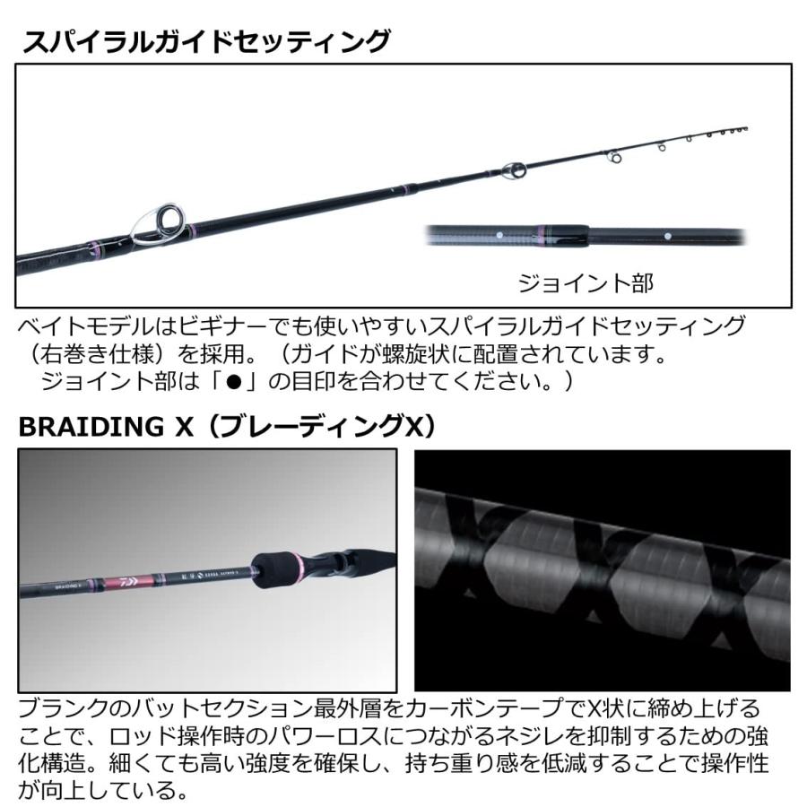 ダイワ(DAIWA) タイラバロッド 紅牙X 69MHB-S ブラック : NIRVANA shop