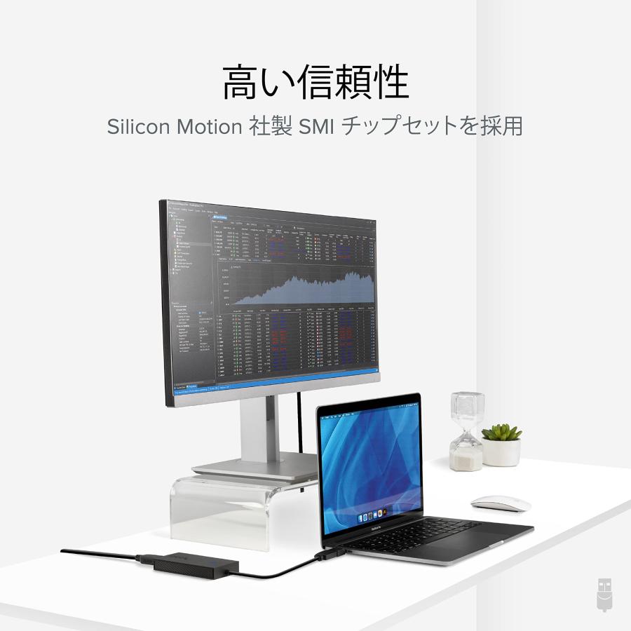 Plugable USB Type-C グラフィック変換アダプター、USB-C DisplayPort 用 Mac Windows 対応、最大解像度