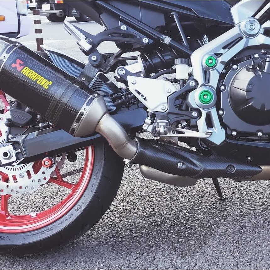 Z900（ZR900B）カーボン エキゾースト ヒートガード ヒートシールド アクラボビッチ SC 純正対応_1