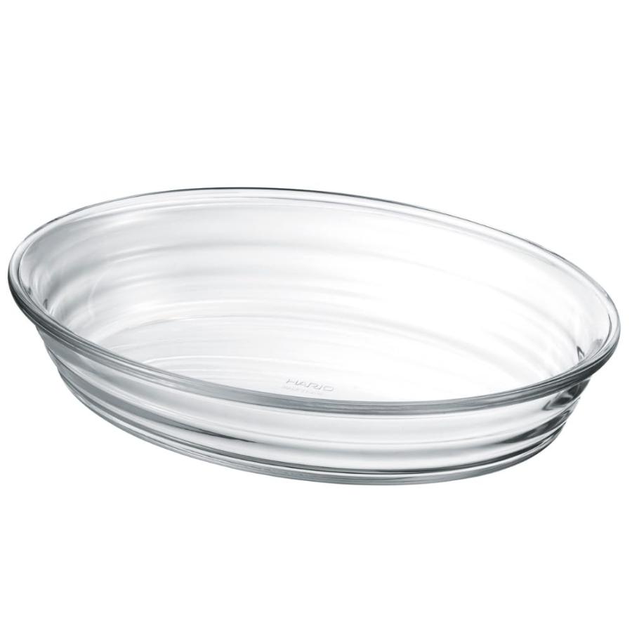 HARIO(ハリオ) 耐熱ガラス製 オーバル皿 1100ml BUONO kitchen クリア 日本製 HOV-110-BK（Yahoo!・NIRVANA shop）
