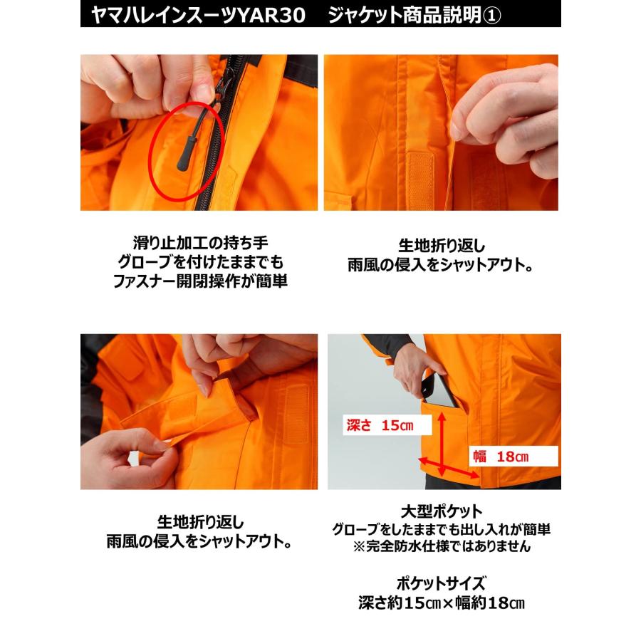 YAMAHA] ヤマハ発動機 バイク用レインスーツ セパレート YAR30