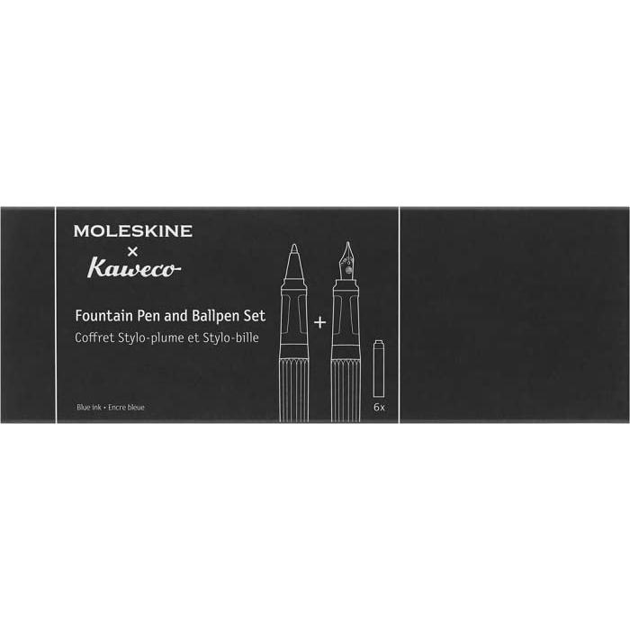 モレスキン(Moleskine) × カヴェコ 万年筆 F字 × ボールペン セット ブラック KAWPENSETFBKの画像