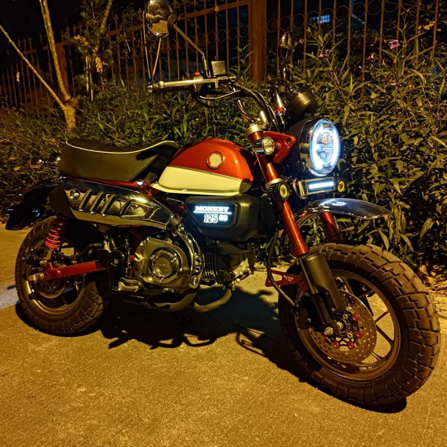 MONKEY 125CC エアクリーナー カバーLEDライト 対応車種 ホンダ モンキー 125 Monkey 125 JB02 JB03 JB05_2