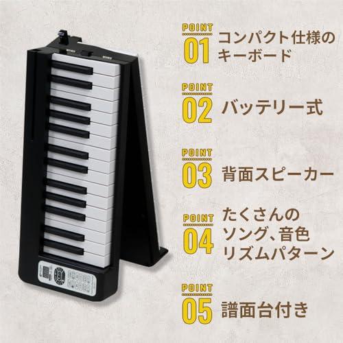 キクタニ(Kikutani) 【安心の日本企業取り扱い製品】キクタニ 【折りたたみ式】電子ピアノ 61鍵盤 充電式 KDP-61P BLK_2